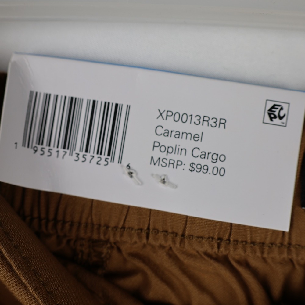 Social Standard Scout Poplin Surplus Pants Womens Large Caramel Cargo Drawcord - Picture 12 of 15